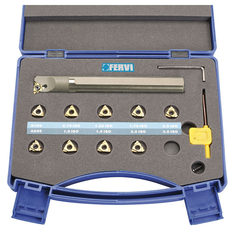 Fervi Outils filetage pour intérieur KISNR en kit 170 mm