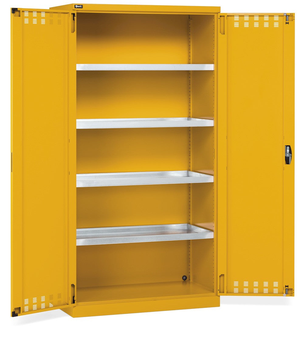 Armoire de sécurité à portes fentées Fami Perform 1023x555x2000mm avec bacs - Bleu RAL 5012 - réf. PERFOM14032