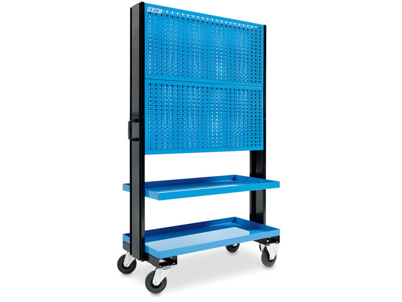 OMCN C52 Mehrzweckwagen mit doppelt perforierter Platte und 2 Ablagen, 980 x 470 x 1500 mm 