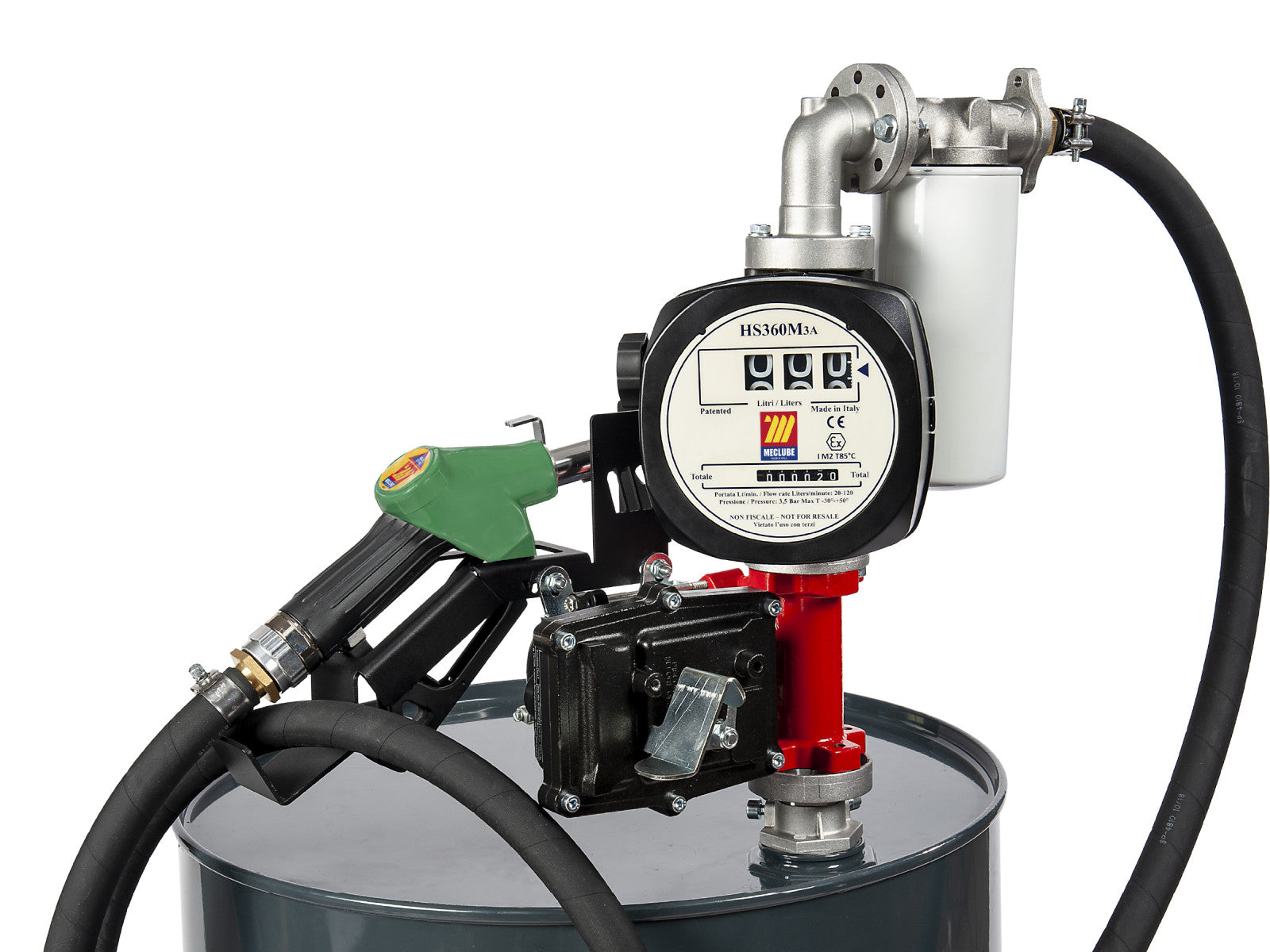 Meclube ATEX 50 l/min elektrische Kraftstoffförderpumpe mit ZVA80 Düse