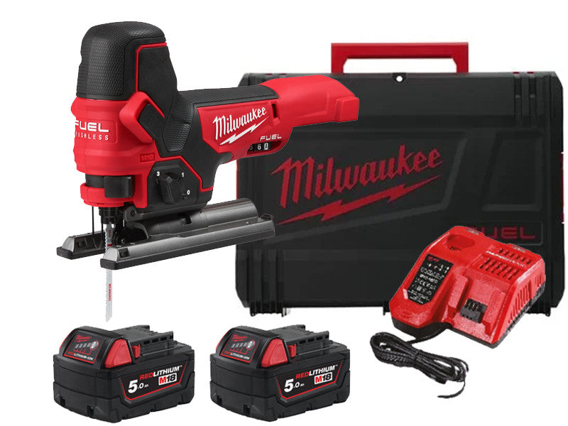 Milwaukee scie sauteuse 18V M18 Fuel FBJS sans fil kit 2 batteries 5Ah