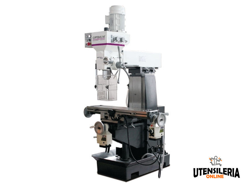 Optimum MH 50E Fräsbohrmaschine mit motorisiertem X- und Y-Achsenvorschub