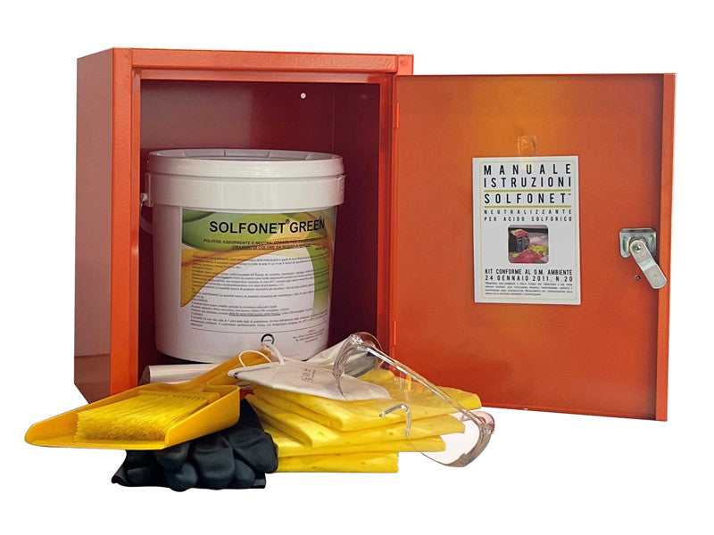 Absorbant et neutralisant pour acide sulfurique Carvel Solfonet Green en armoire, 10lt