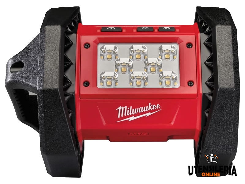 Milwaukee M18 AL-0 LED-Arbeitsleuchte, 1500 Lumen, 18 V, Batterie nicht enthalten, Rot 