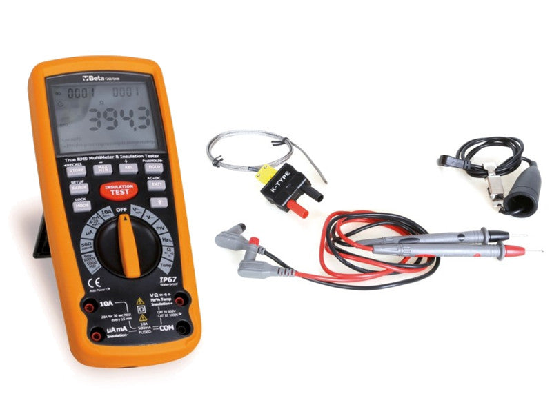 Beta Utensili professionelles hintergrundbeleuchtetes 1760-Ohm-Multimeter/Megohmmeter IP67 TRUE RMS