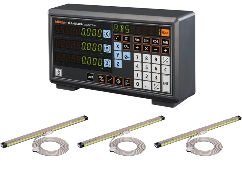 Mitutoyo kit visualisateur de cotes KA-213 à 3 axes avec 3 règles graduées course effective 3000mm