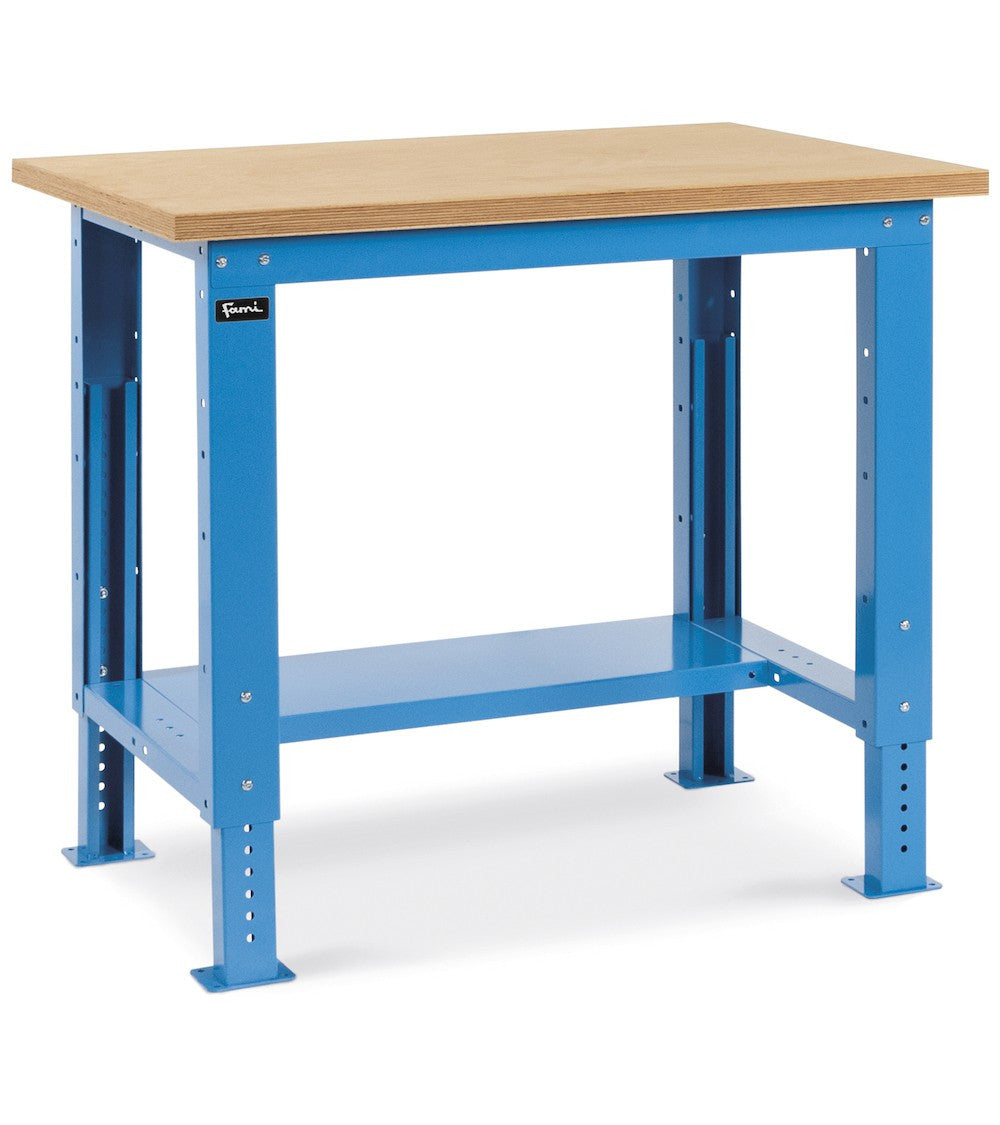 Fami Banc de Travail Démonté Multiplex 30mm Bleu RAL5012 1024 x 750 mm