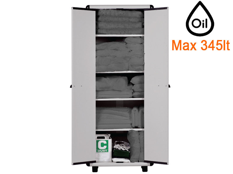 Armoire en plastique Carvel 680x390x1665mm avec matériau absorbant universel, 345lt