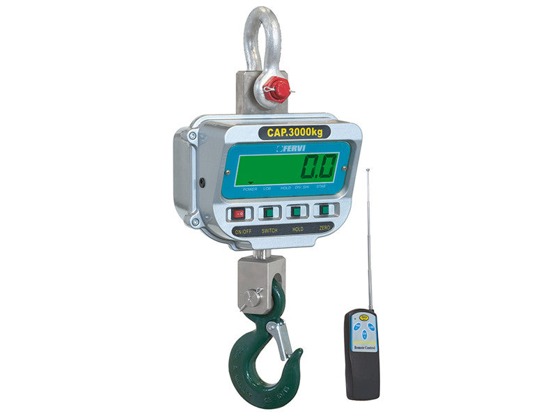 Dynamomètre numérique Fervi D012/0500 avec télécommande, capacité 5 000 kg
