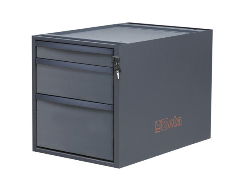 Beta module C58CSH 3 tiroirs pour établi modulable C58BC acier noir 670x446x479 mm