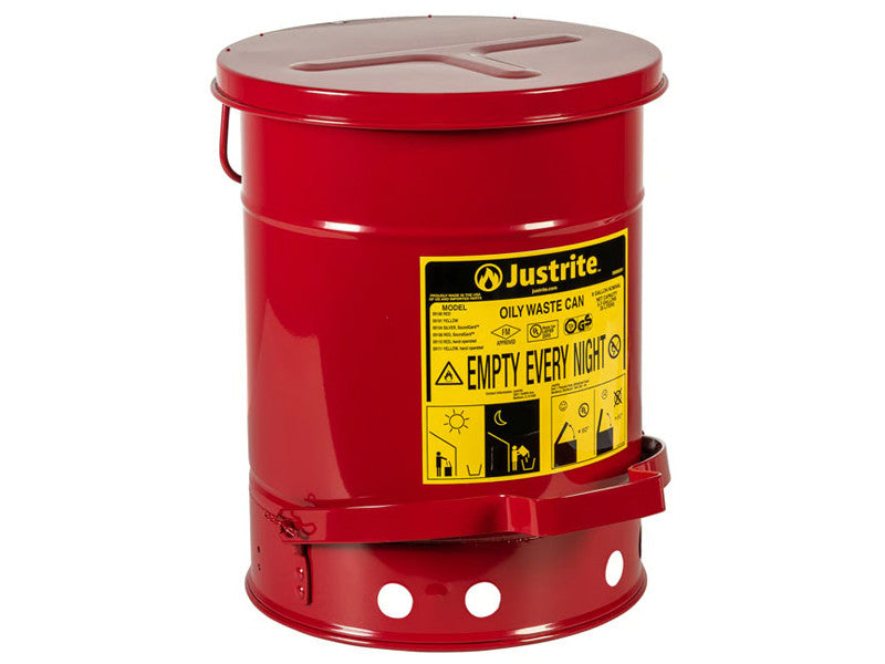 Conteneur pour déchets inflammables ou huileux Carvel 302x403mm avec ouverture à pédale, 20lt