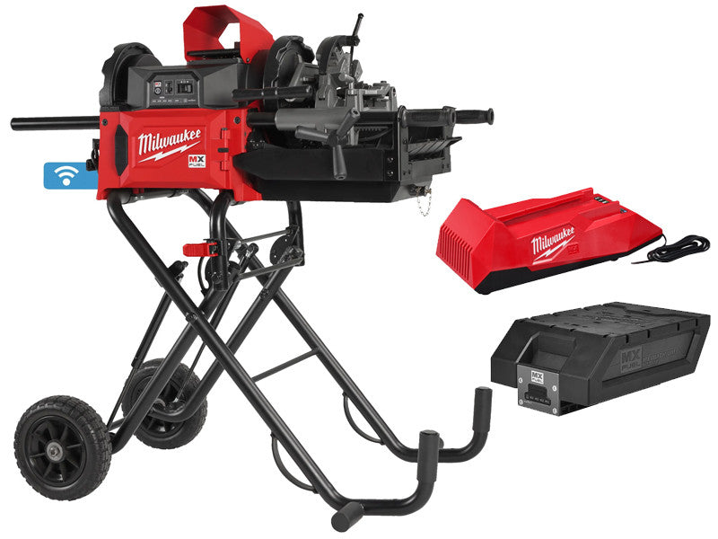 Milwaukee fileteuse stationnaire sans fil MX Fuel PTR2 1/8 à 2 pouces rouge