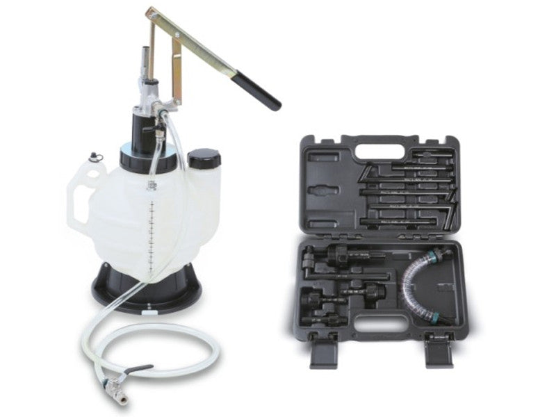 Beta Utensili 1884 Öleinfüllset mit 7,5-Liter-Handpumpe und 12 Adaptern 