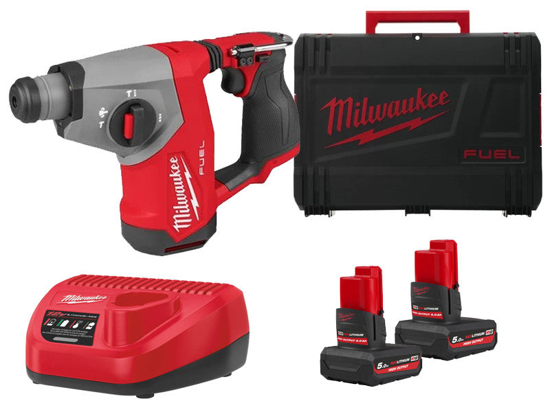 Milwaukee perforateur M12 Fuel FHAC16-0 SDS-Plus 1,15J kit avec batteries