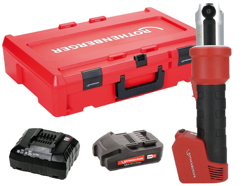 Rothenberger Romax Nano CAS Presse à Sertir 18V 2Ah Batterie et Chargeur