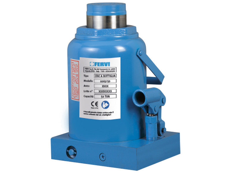 Fervi cric bouteille portable 0062/50 avec piston hydraulique, portée 50 tonnes
