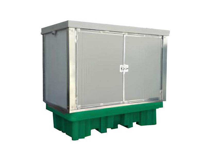 Bac de rétention citernes Carvel 2600x1500x2350mm couverture isolée 1150L