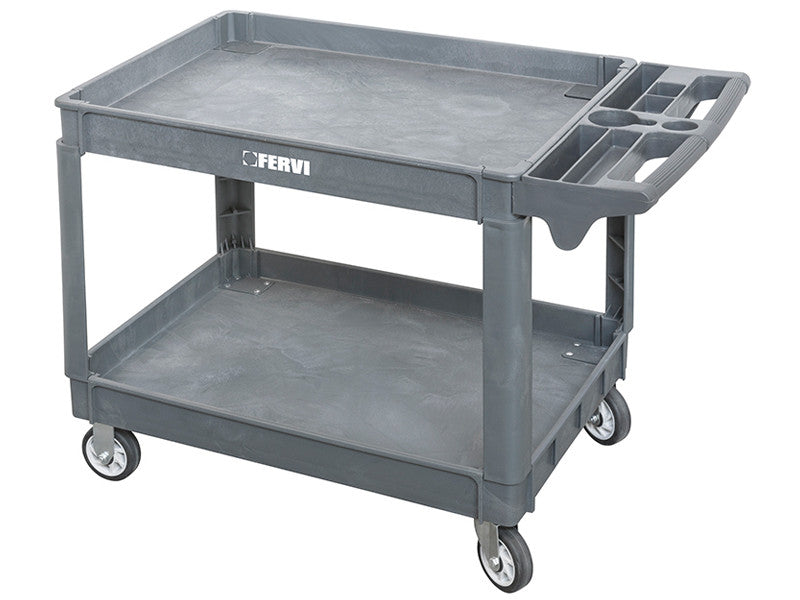 Chariot à deux bacs Fervi C075/2 en polypropylène capacité 250 kg