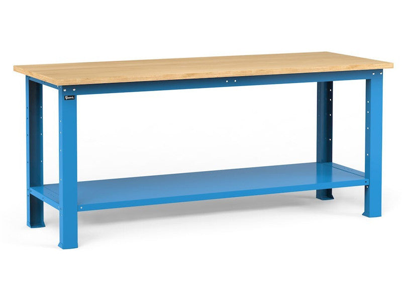 Fami Établi d'atelier 2000x750x880mm Plateau Multiplex Bleu RAL5012