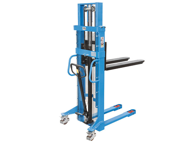 Transpalette Fervi 0143/25 avec frein et pédale de levage – 0,8 à 1 tonne