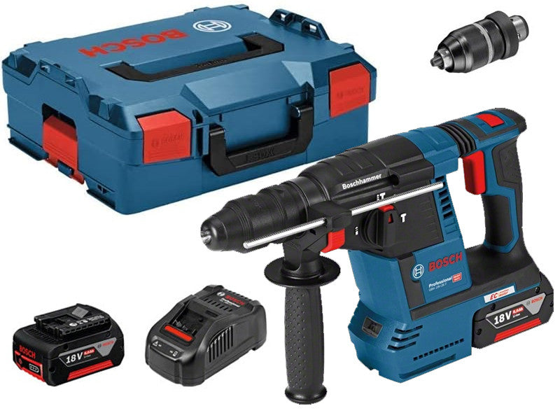 Bosch Professional marteau perforateur sans fil GBH 18V-26F 2.6J 2 batteries 5.5Ah