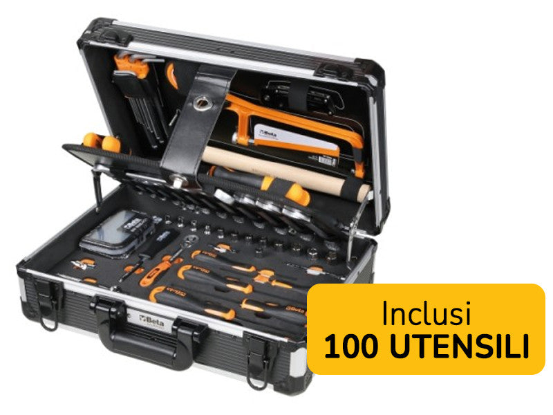 Beta Worker BW 2054E-100 Valise à Outils Aluminium 100 Pièces Maintenance