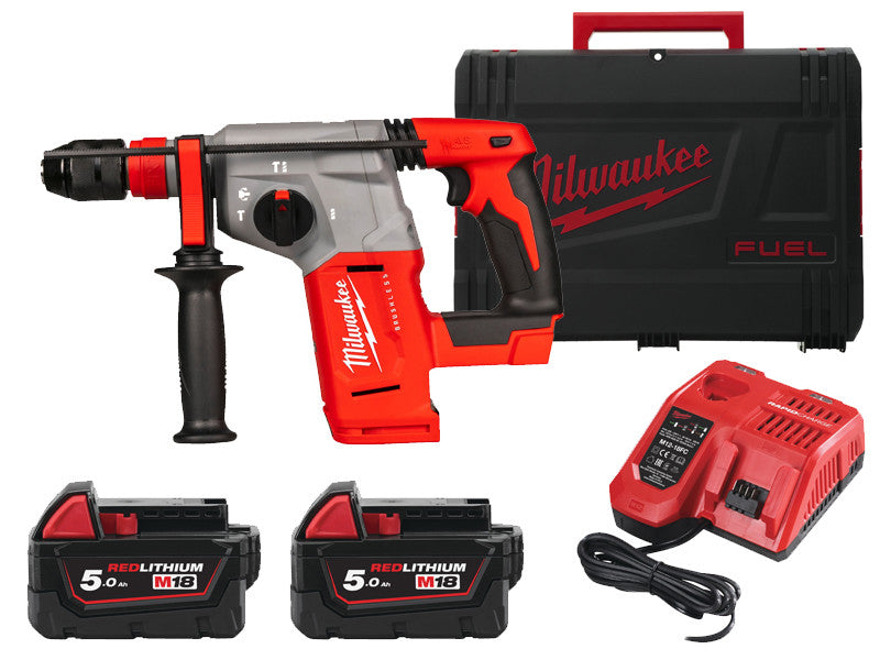 Perforateur Milwaukee M18 BLHX SDS-Plus 18V 2.3J avec 2 batteries 5.0Ah