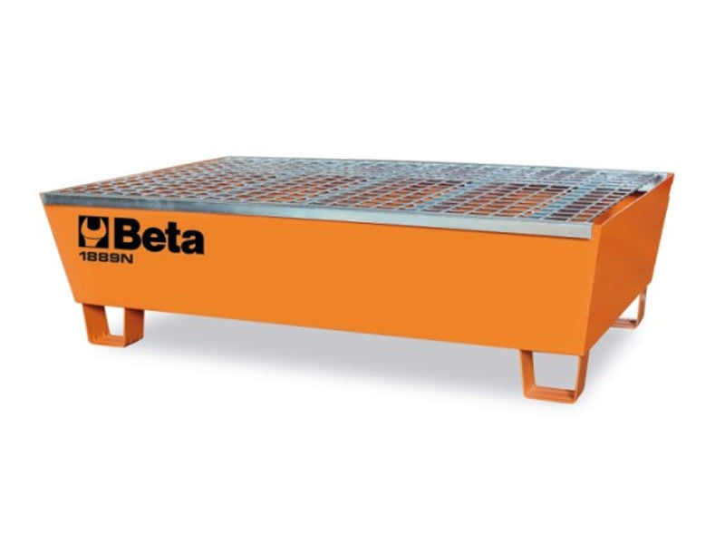 Beta utensili 1889N 200-Liter-Auffangbecken, robuster Stahl, orange, CE 