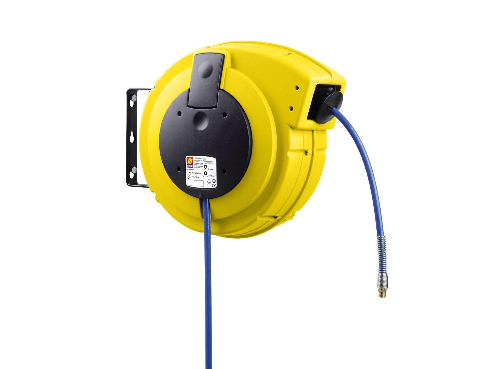 Meclube CS-360 15m 15bar Drehbarer Schlauchaufroller für Luft/Wasser Gelb