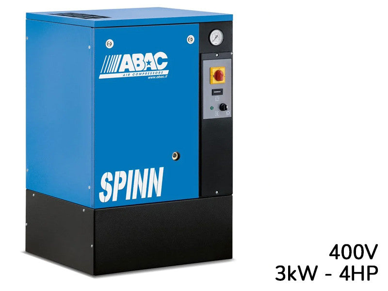 Sprężarka elektropneumatyczna Abac Spinn 3 400V, na zbiorniku, rozruch bezpośredni 8-10 bar