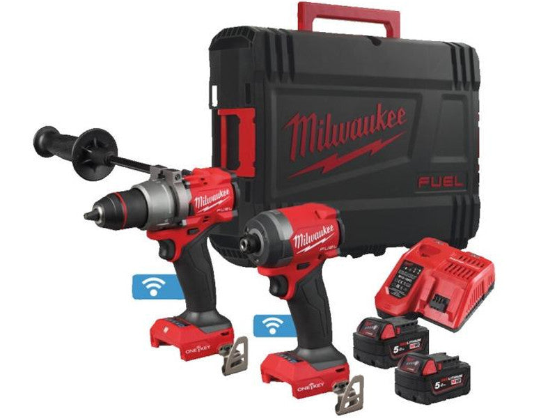 Milwaukee 18V kit perceuse à percussion ONEPD3 visseuse à chocs ONEID3 2 batteries