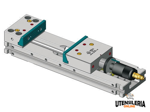 Modularer oleopneumatischer Schraubstock MP ohne Zentrierspitze, 6 mm Hub, Schneidwerkzeug