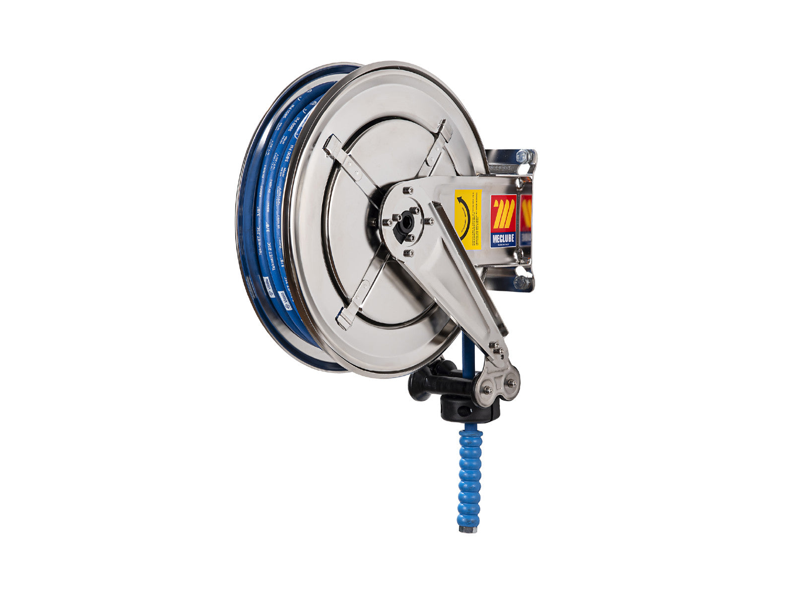 Meclube FX-400 15m Edelstahl-Schlauchtrommel, 150°C Wasserschlauch