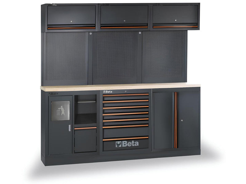 Beta utensili modulares Werkstattmöbel C45PRO 2.0 AW 2040x645x2000mm grau