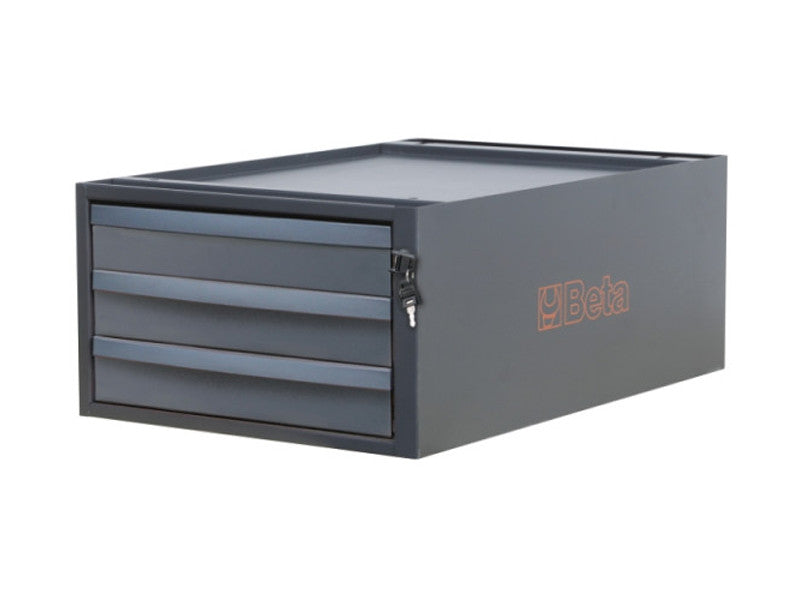 Moduł Beta C58CS/A 3C z 3 szufladami do stołów warsztatowych modułowych C58BC antracyt 446x670x257 mm
