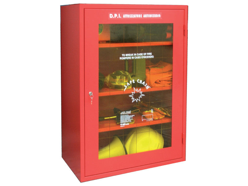 Armoire de sécurité monobloc pour EPI Carvel 730x400x1000mm avec porte en verre frangible et 3 étagères