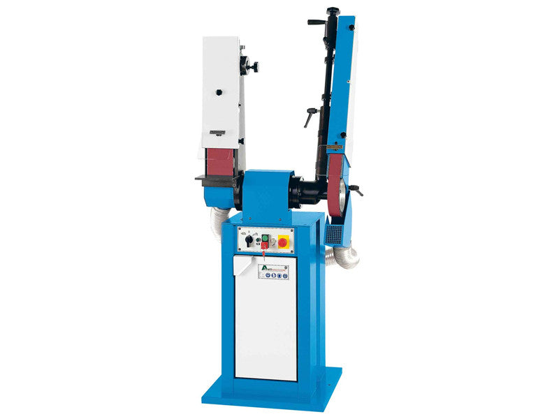 Aceti Ponceuse double à bande 120x1500mm 1,9kW 400V bleu