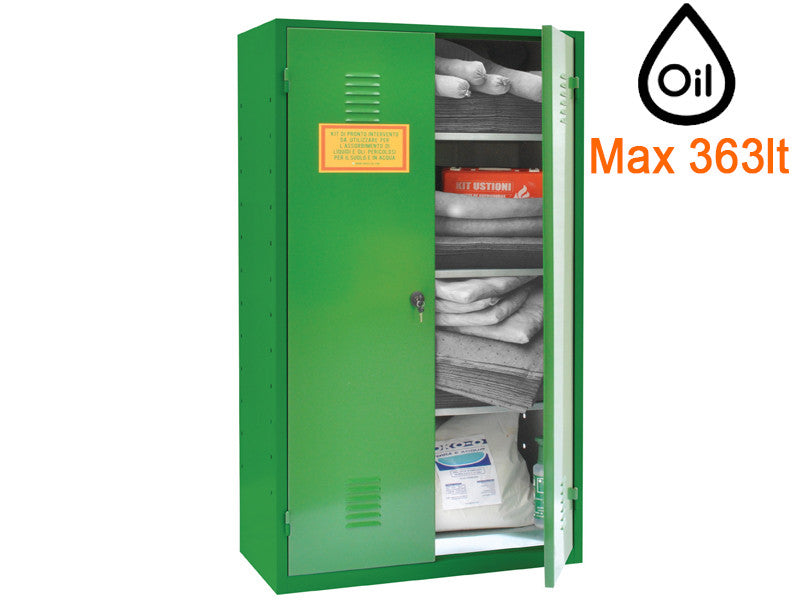 Armoire de sécurité Carvel 730x400x1600mm avec matériau absorbant pour huile, 363lt