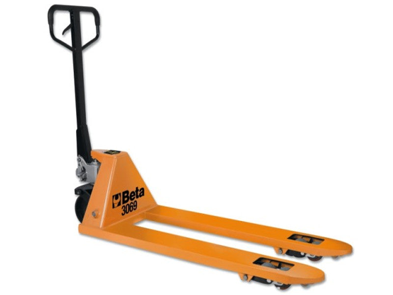 Beta Utensili Handhubwagen 3069, 2,5 Tonnen, orangefarbene Polyurethanräder