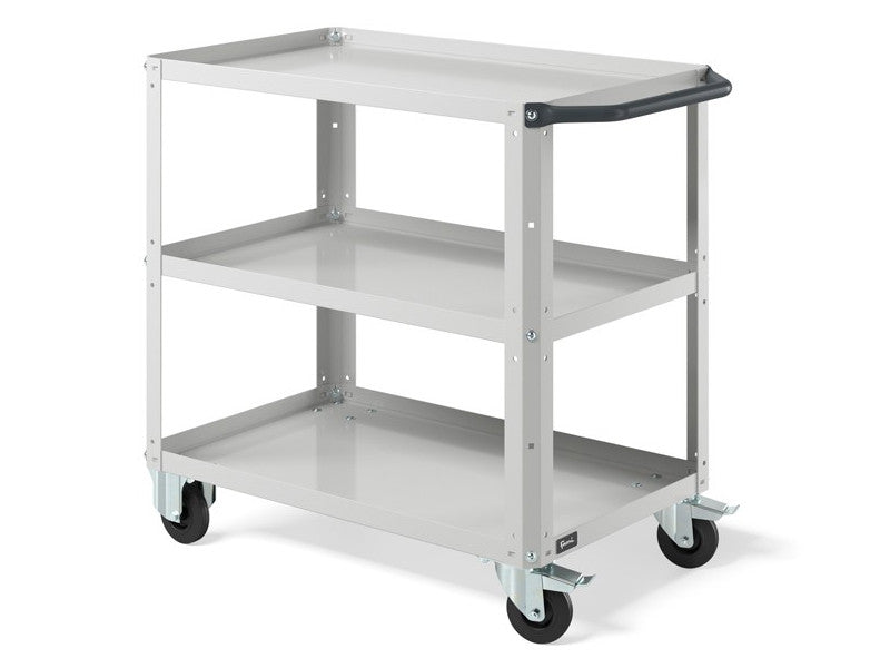 Chariot à trois plateaux Clever Small Fami roues en caoutchouc capacité 225kg - Bleu RAL 5012 - cod. CLEVER0906
