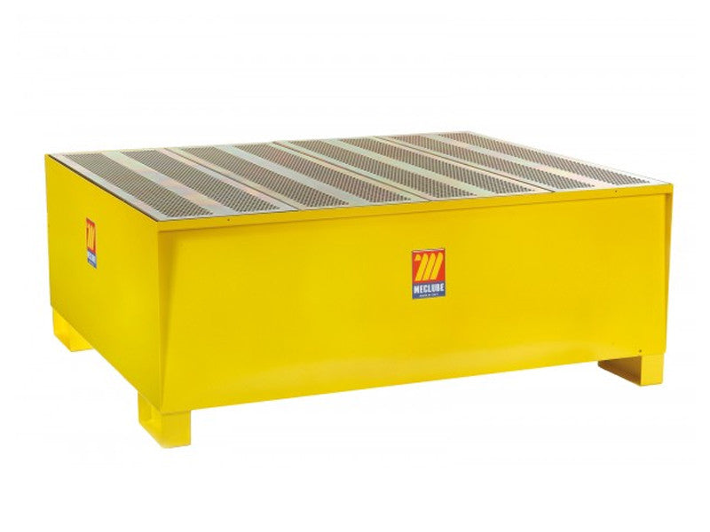 Meclube vasque de collecte lubrifiants 1000 litres acier robuste grille amovible