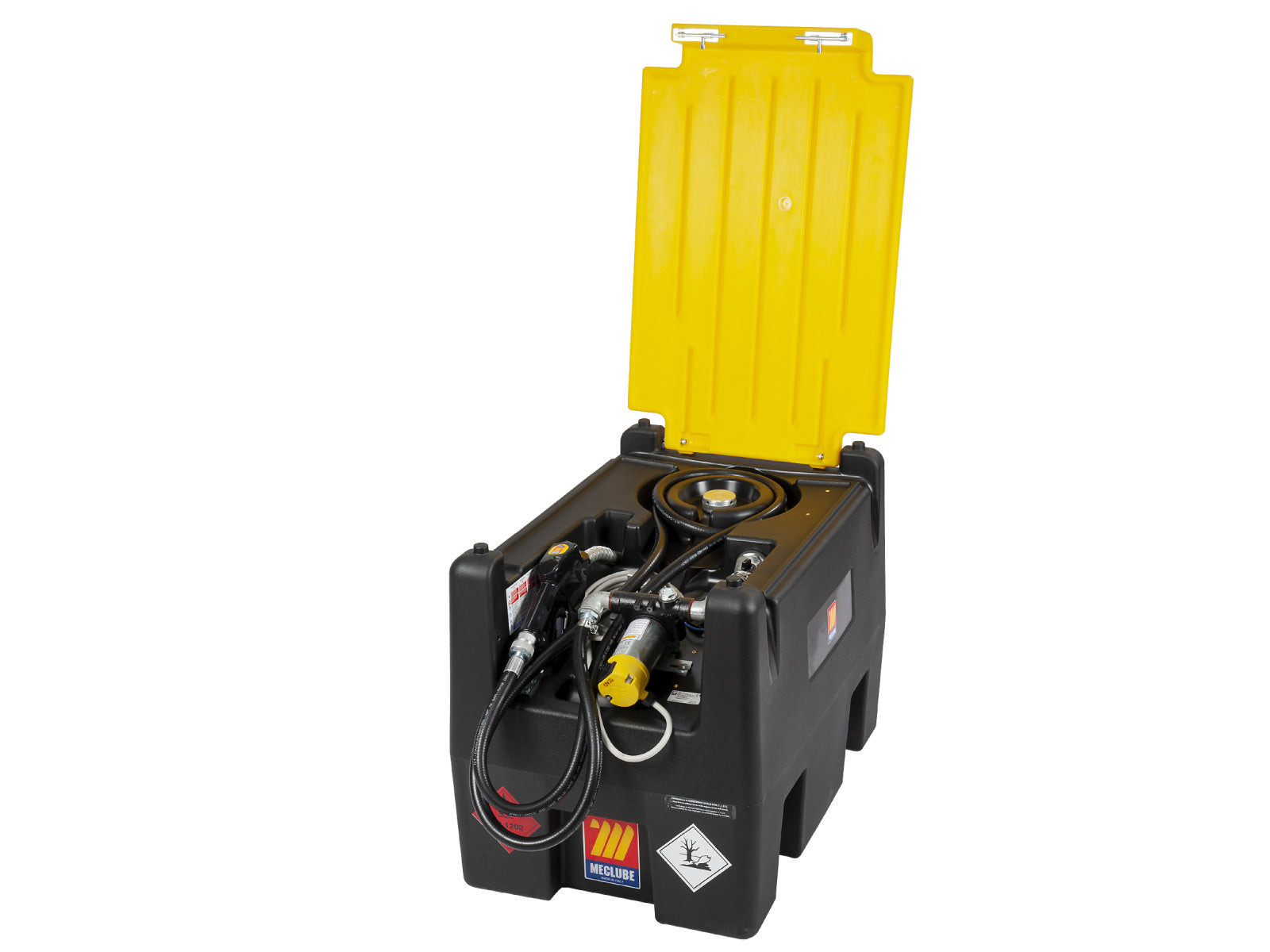 Meclube Réservoir Gasoil 220L 12V avec Pompe Électrique et Pistolet Automatique