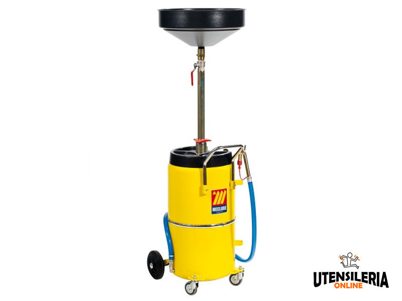 Meclube récupérateur huile usagée 90 litres hauteur réglable 1200-1850 mm jaune