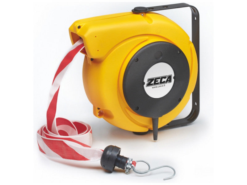 Zeca 5801 RW rot-weiß gestreiftes, einziehbares Absperrband, 16 m 