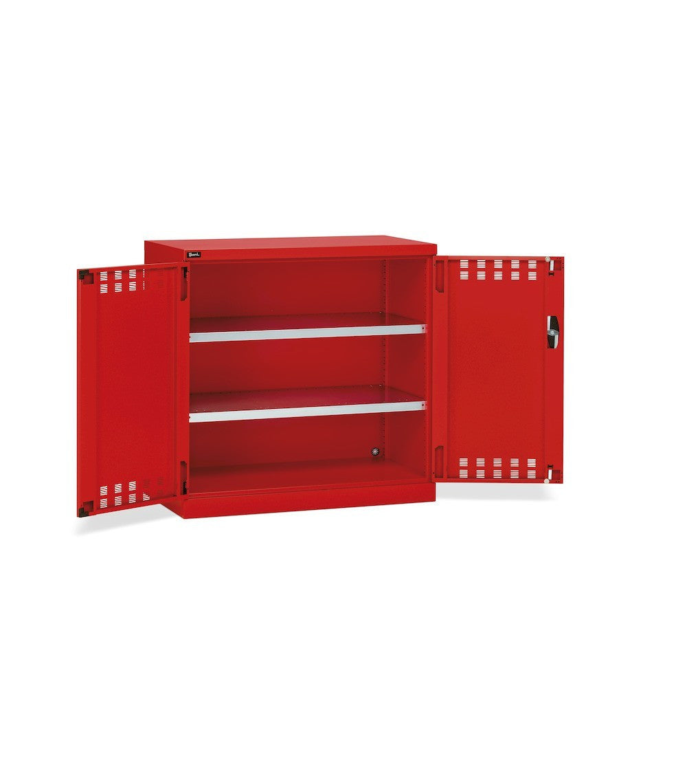 Armoire de sécurité à portes à fentes Fami Perform 1023x555x1000mm avec 2 étagères - Bleu RAL 5012 - réf. PERFOM12024