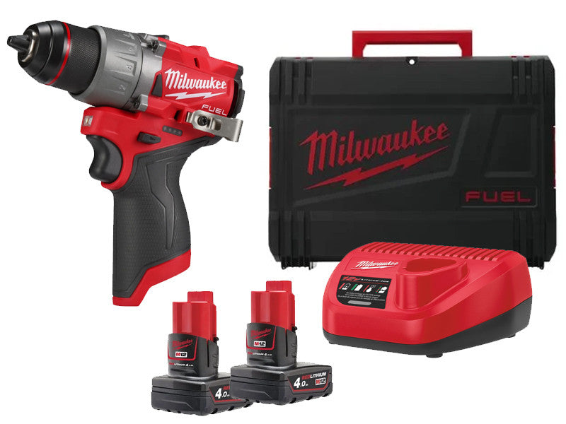 Milwaukee M12 Fuel FDD2 Perceuse visseuse 45Nm avec 2 batteries kit complet