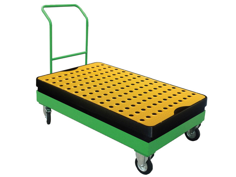Chariot avec bac de récupération en polypropylène Carvel 1200x800x1170mm, capacité 100lt