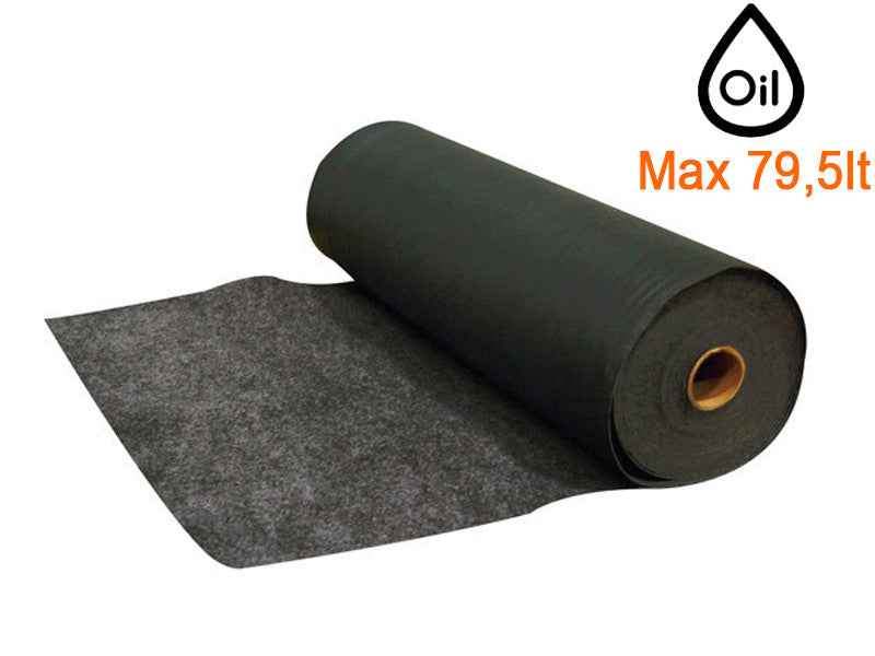 Rouleau absorbant carrossable adhésif Carvel 86x3000cm pour huile et eau, 79,5l
