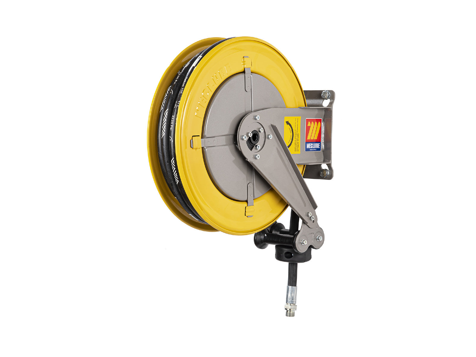 Meclube F-400 10m 160bar automatische Schlauchtrommel, grau/gelber Stahl