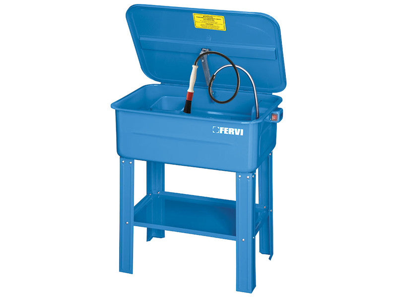 Bac de lavage Fervi 0038 pour nettoyage de petites pièces mécaniques, 75 litres